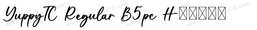 YuppyTC Regular B5pc H字体转换